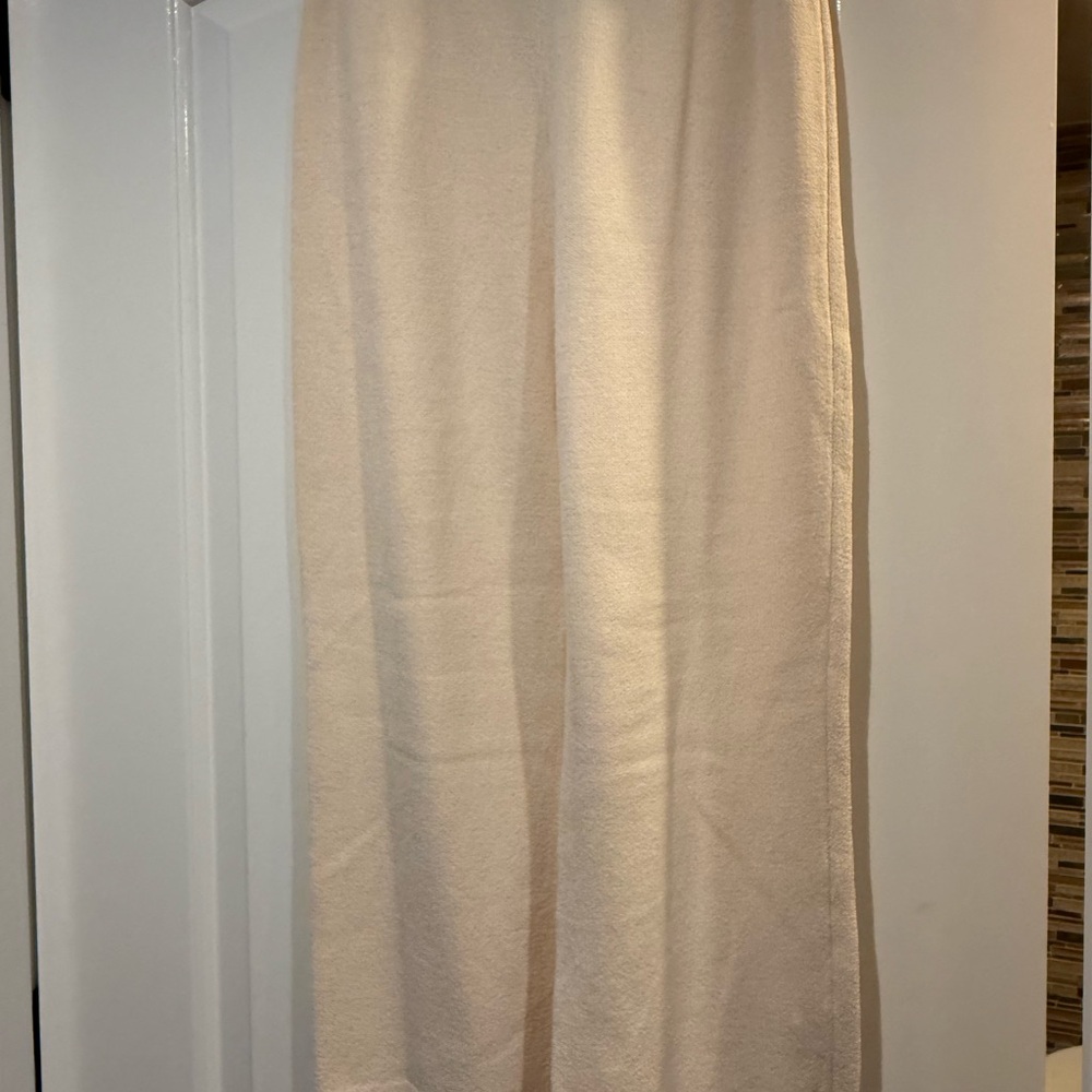 St. John Cream Wide-Leg Pants
